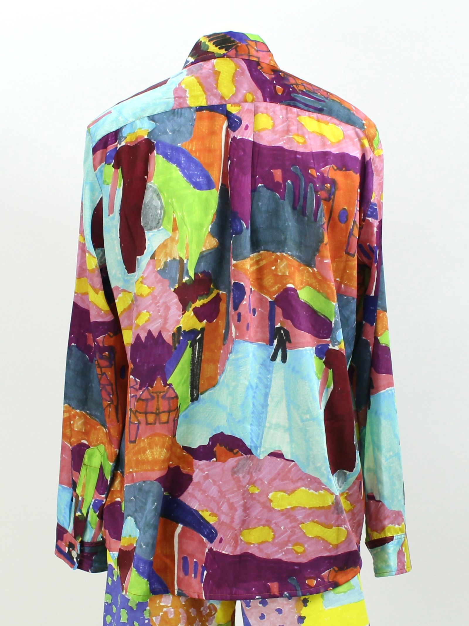 都市柄 アートシャツ / LONG SLEEVE SHIRT IN ALL OVER “VIALI” / マルチカラー