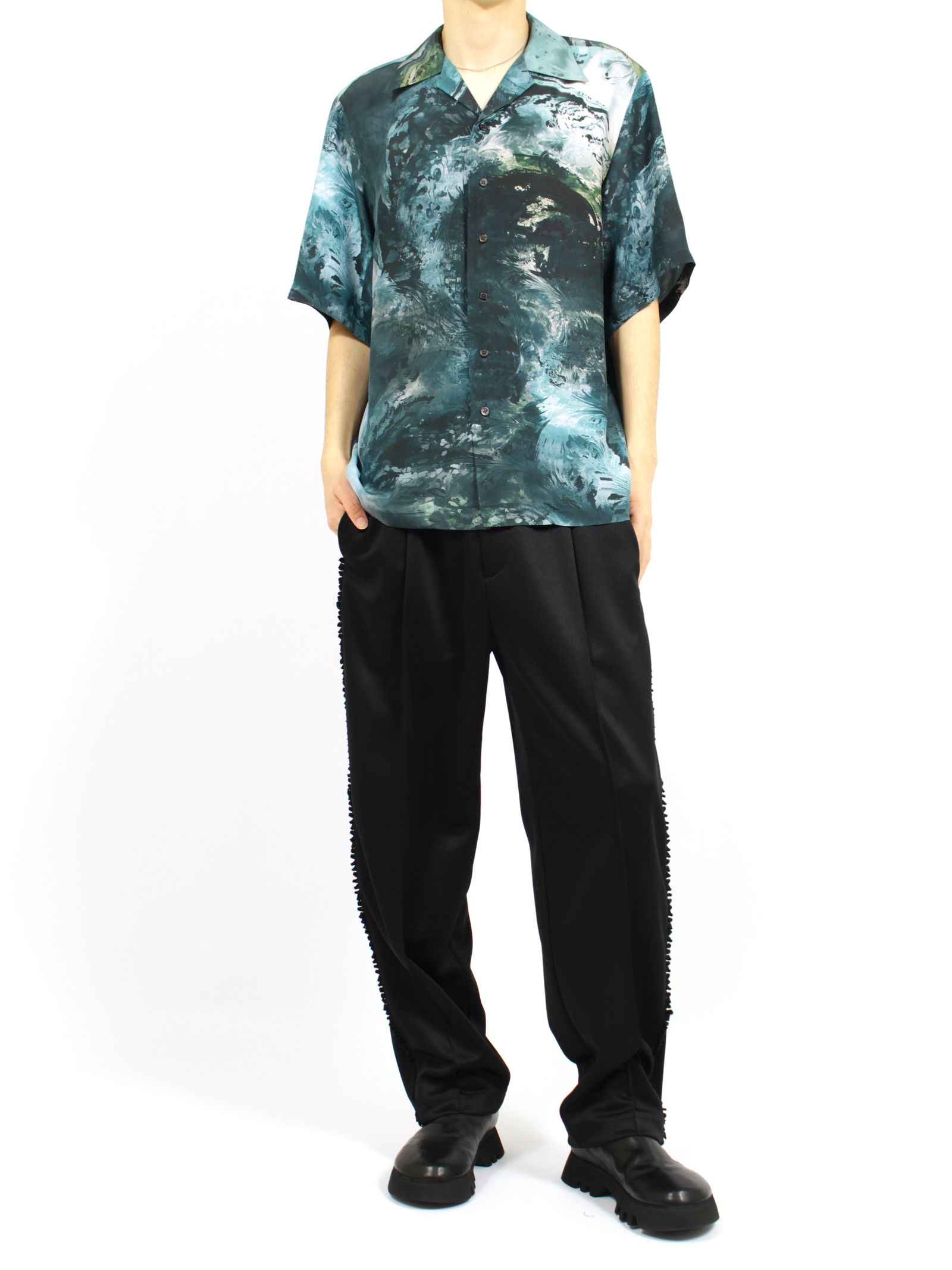 【26SS】シルク シャツ / SILK SHIRT / ブルー