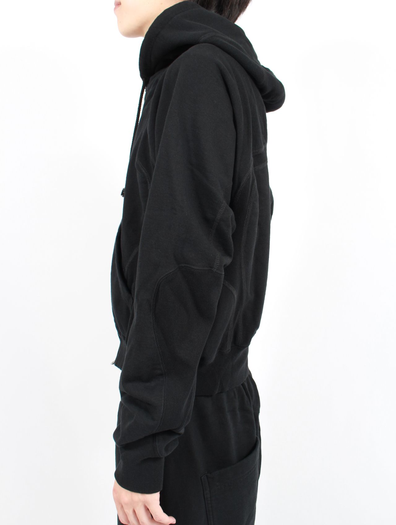 【25AW】 パネルド ジップアップ フーディー パーカー / PANELLED ZIP UP HOODIE / DARK NAVY(ダーク ネイビー)