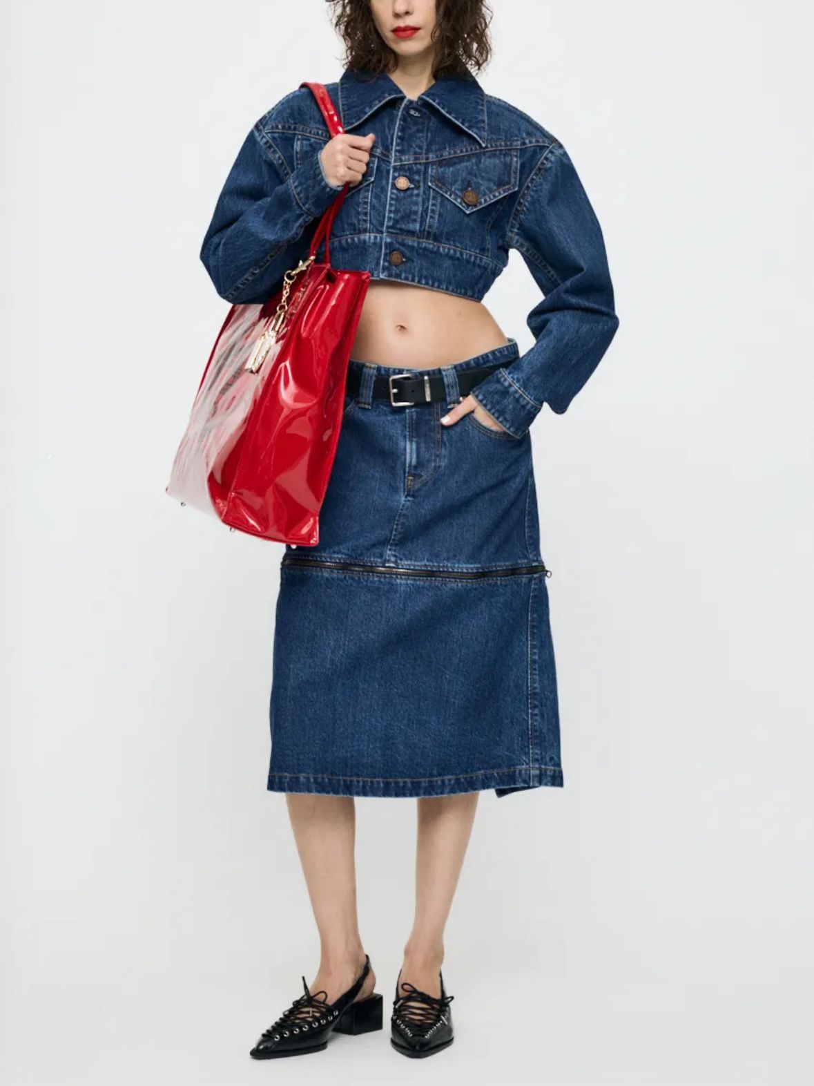 【26SS】クロップド デニム ジャケット / VQ DENIM JACKET / ブルー