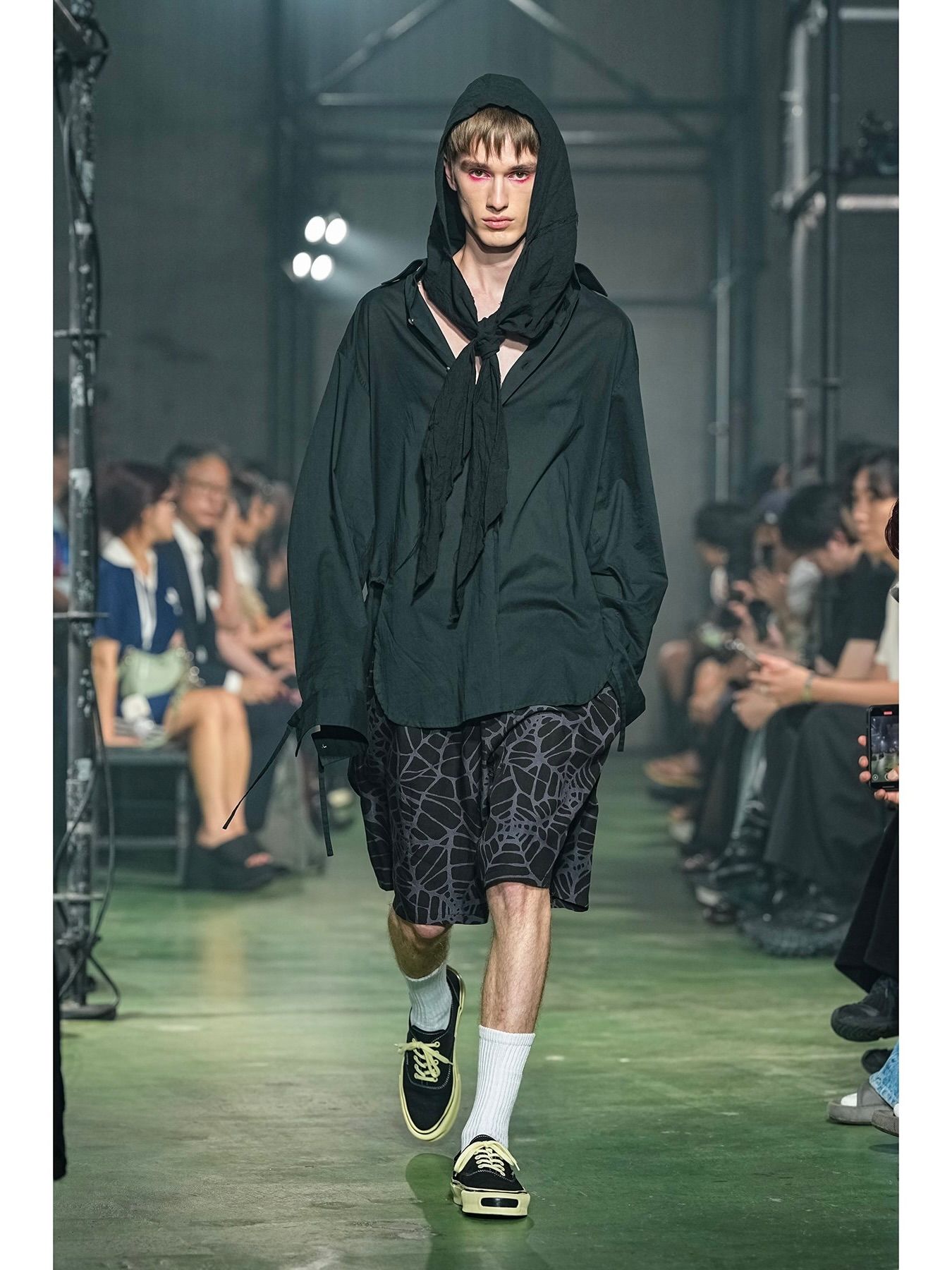 【26SS】フーデッド ストール / HOODED STOLE / ブラック