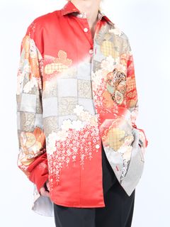 【24AW】パッディド ハワイアン シャツ / PADDED HAWAIAN SHIRT / レッド