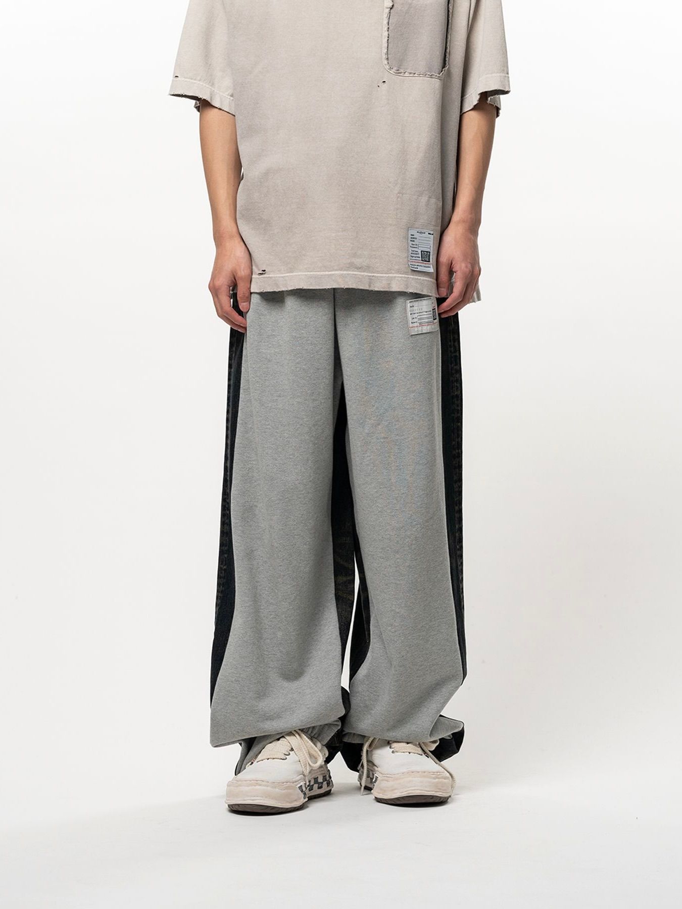 【26AW】コンバインド デニム × スウェット パンツ / COMBINED DENIM×SWEAT PT / インディゴ