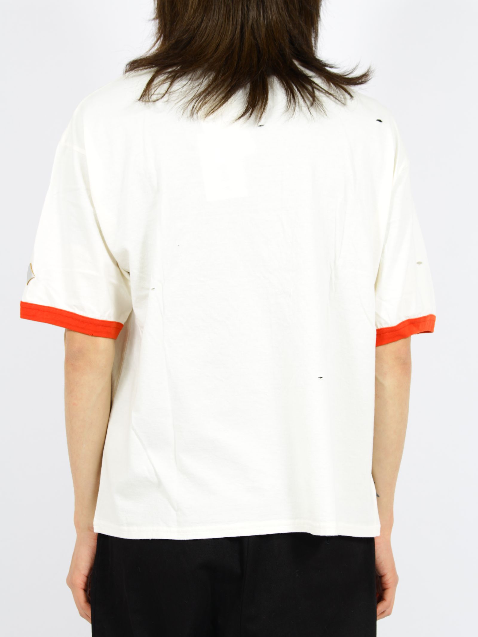 【26SS】ディストレスド トリム Tシャツ 'ASIANBLOOD / DISTRESSED TRIM T SHIRT 'ASIANBLOOD / ホワイト