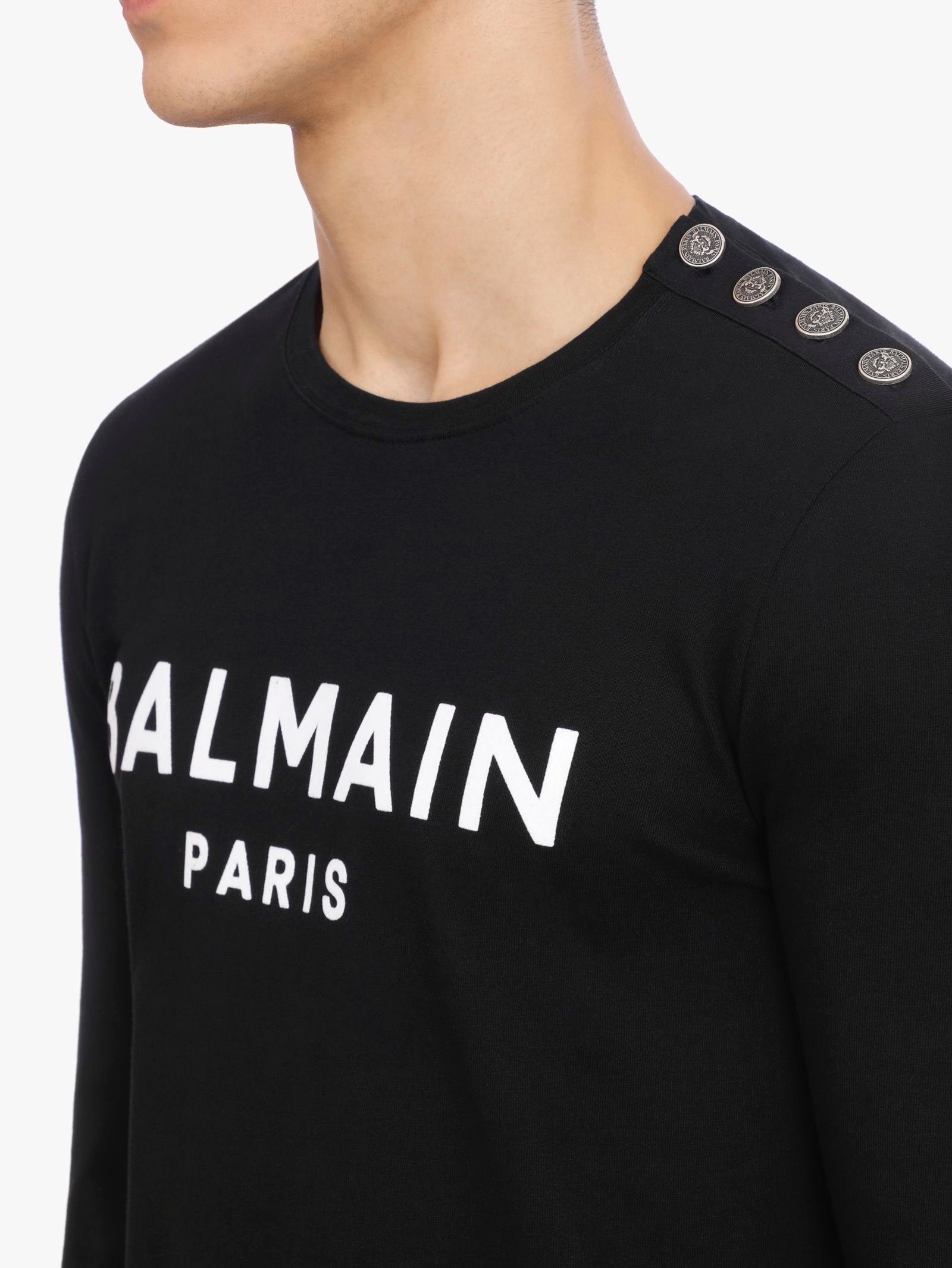 BALMAIN - エンボスボタン ロゴ ロンT LOCKY LOGO LONG SLV