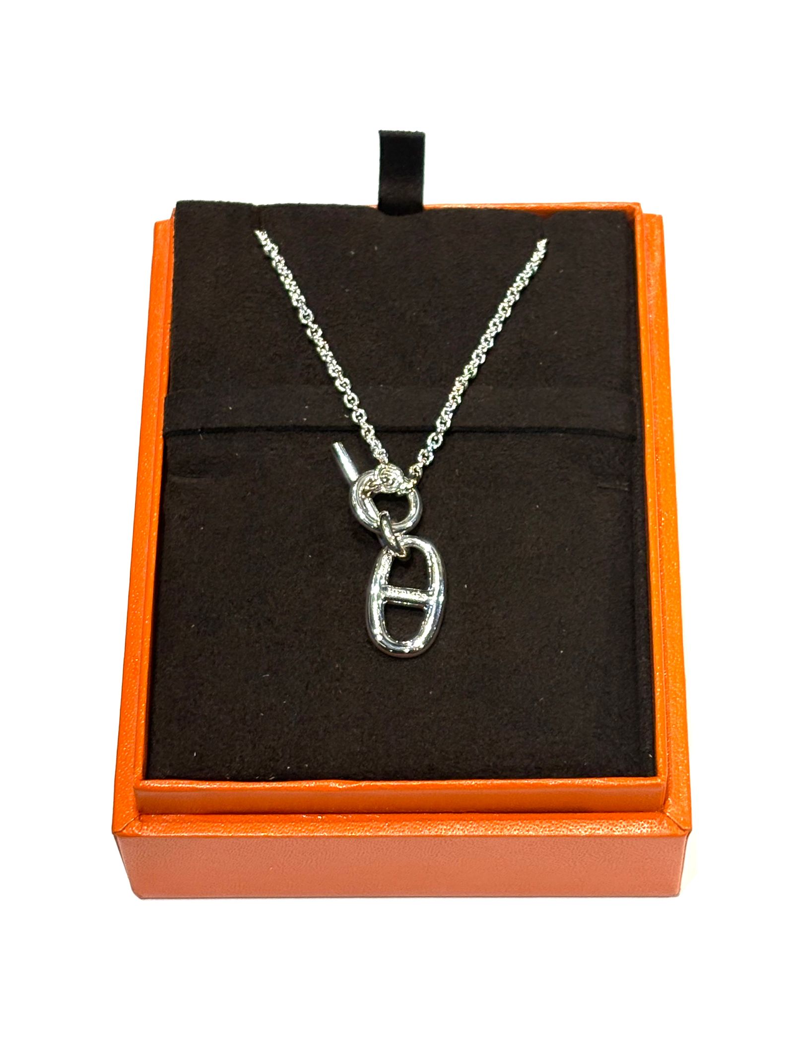 【HERMES】シェーヌダンクル アミュレット ネックレス シルバー925 / CHAINE DANCRE AMULET / シルバー