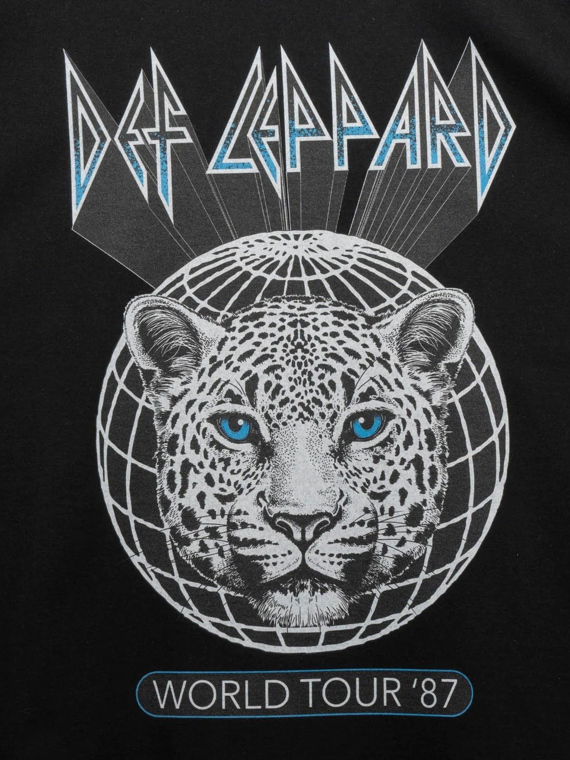 デフ レパード オーバーサイズ Tシャツ / DEF LEPPARD PRIME-OVER CREW NECK T-SHIRT #2 / ブラック