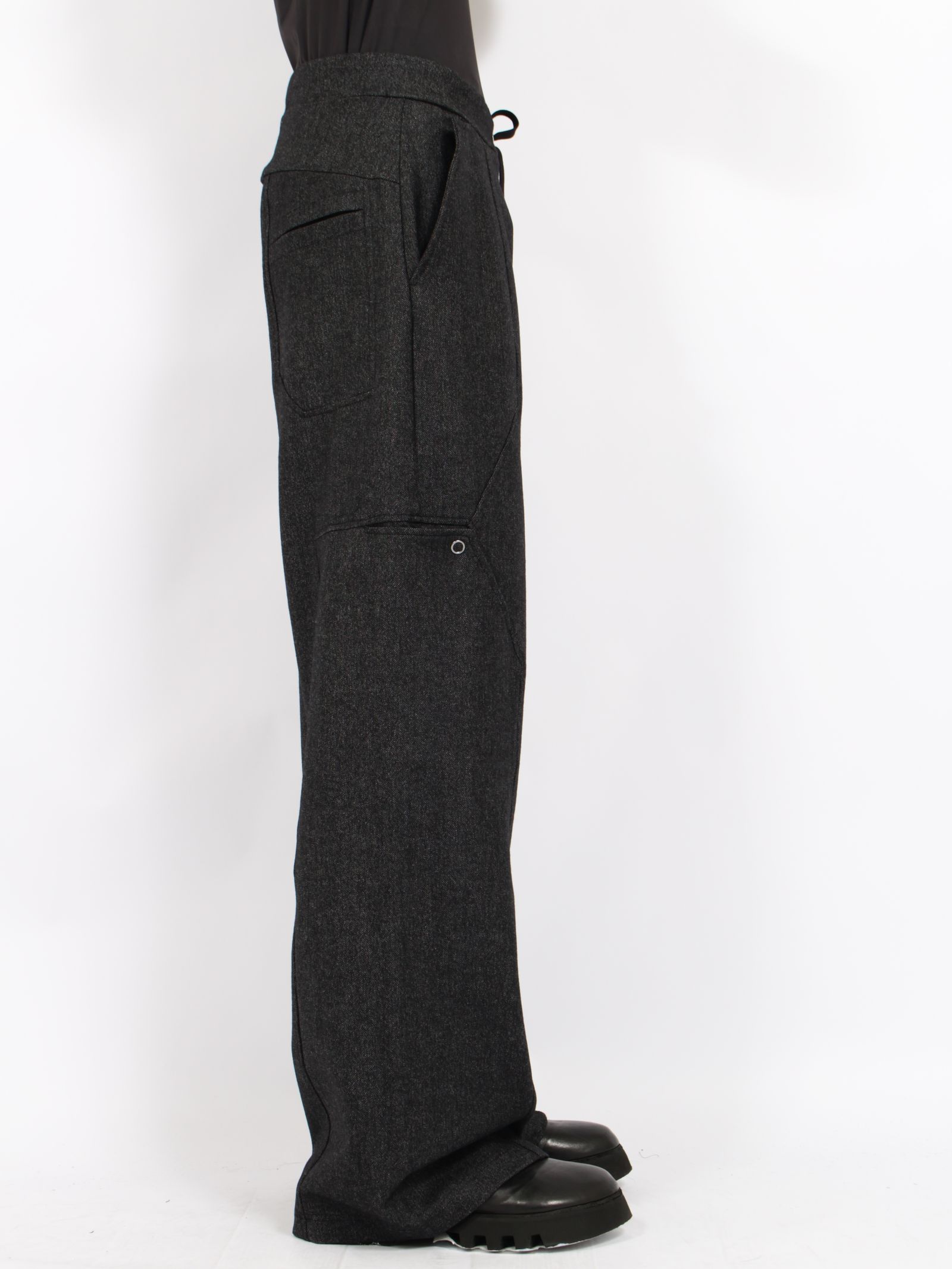 【26AW】6 ポケット パネル スウェットパンツ ウール / 6 POCKET PANEL SWP WOOL / ブラック