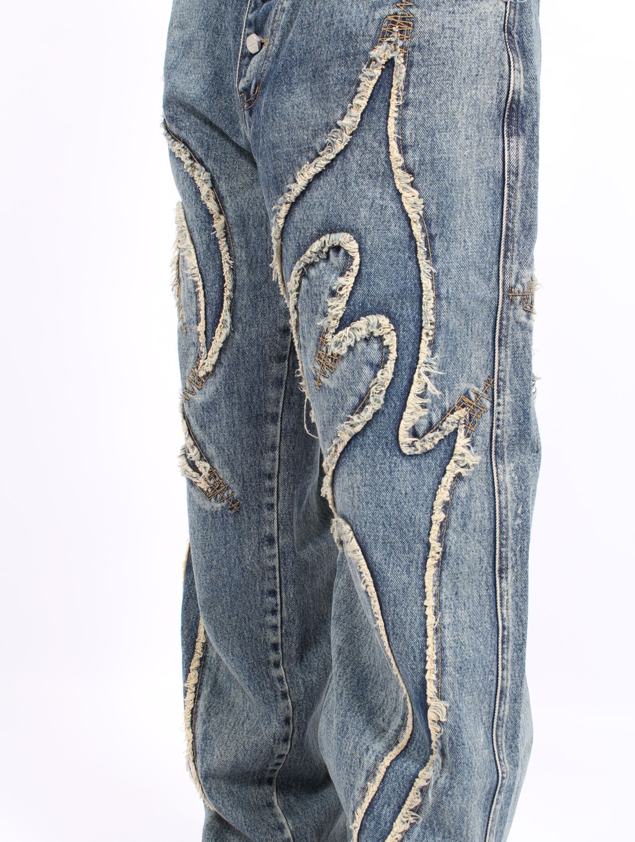 【25AW】トライバル デニム パンツ / TRIBLE DENIM PANTS / ブルー