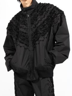【25SS】シャーリング ドックイヤー ジャケット / SHIRRING DOG-EAR JACKET / ブラック