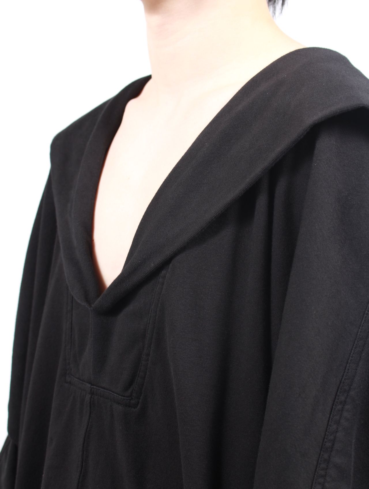 【25SS】フーデッド カフタン ドレス / HOODED KAFTAN / ブラック