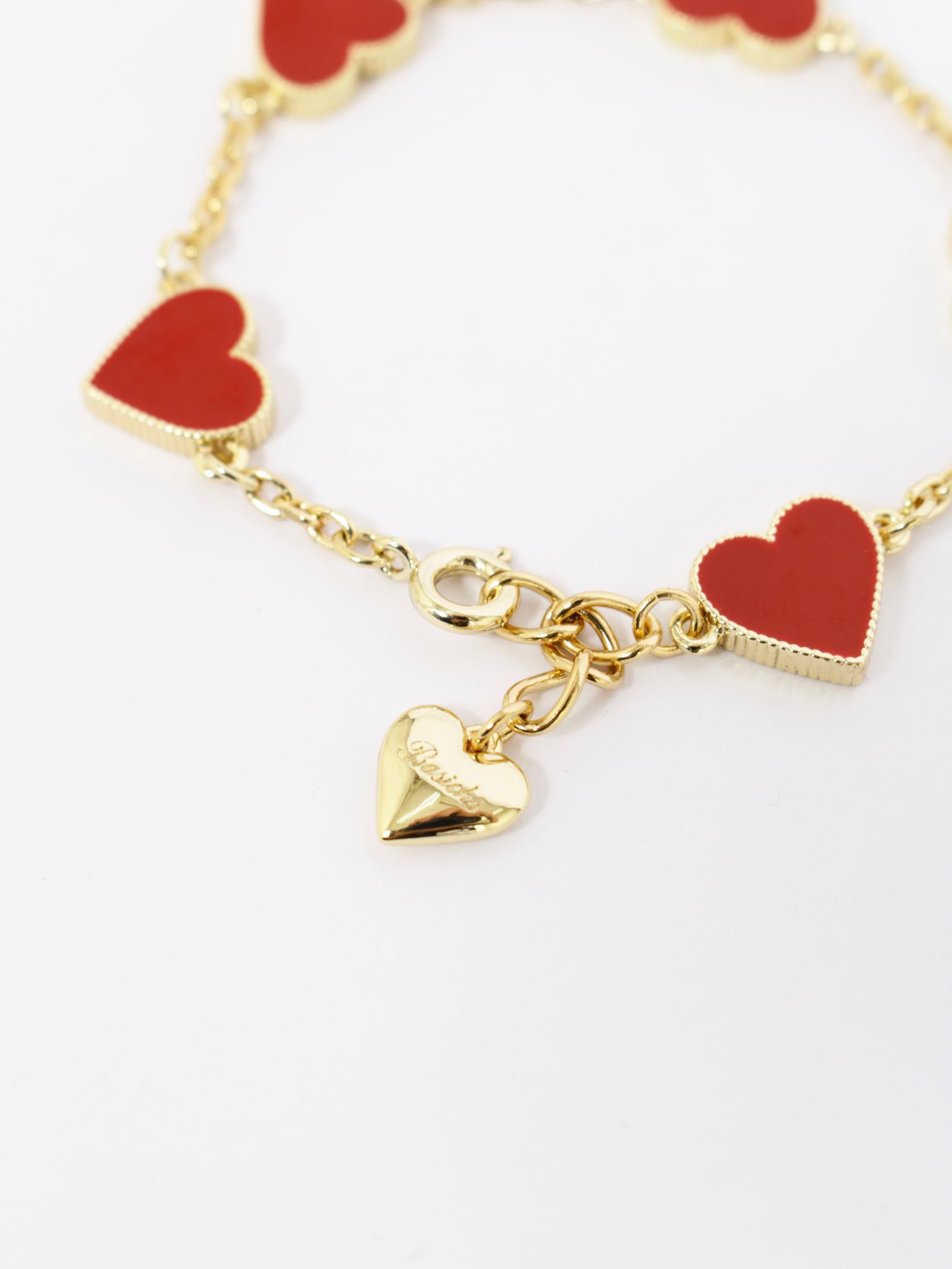 【26AW】チェーン ハート ブレスレット / CHAIN HEART BRACELET / レッド