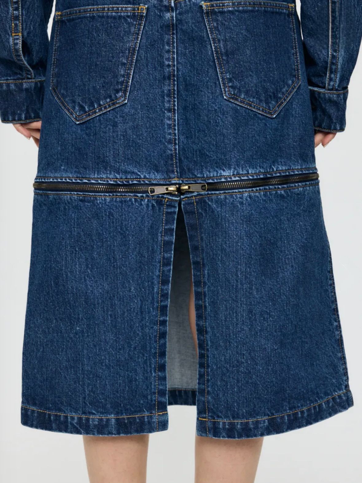 【26SS】ジップデザイン デニム スカート / VQ DENIM SKIRT / ブルー