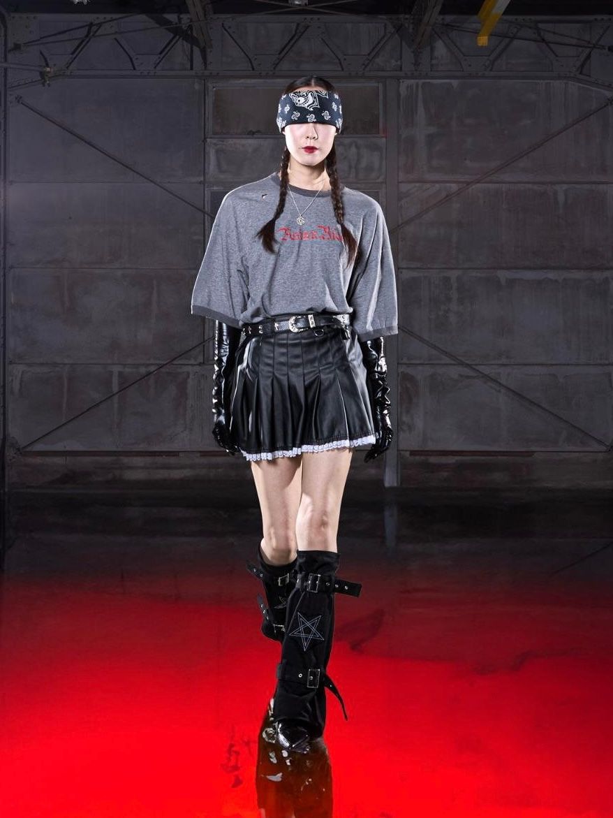 【26SS】コットン ベルテッド レッグウォーマー "ペンタグラム" / COTTON BELTED LEG WARMER 'PENTAGRAM / ブラック