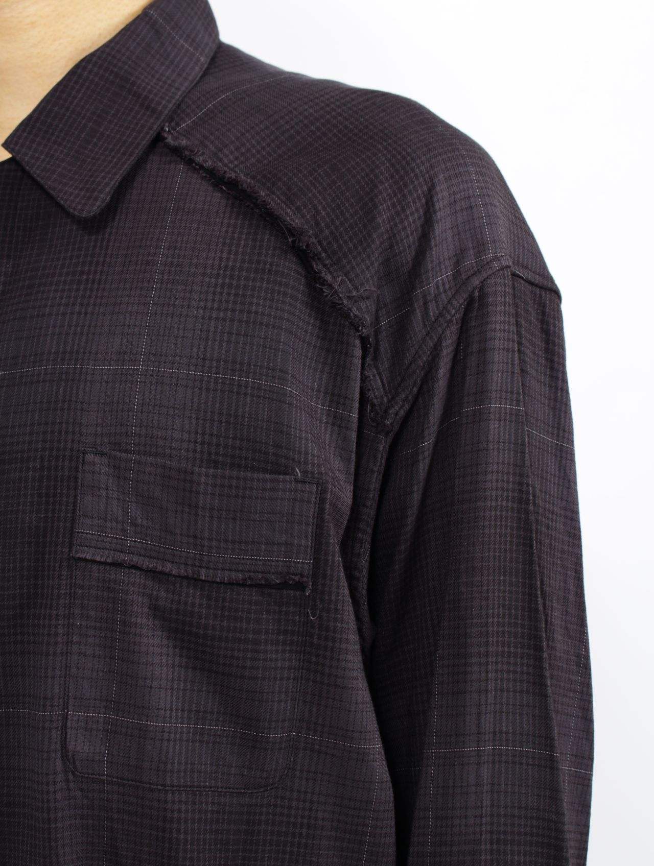 【25SS】オンブレ チェック パジャマ シャツ / OMBRE CHECK PAJAMA SHIRT.13 / ブラック