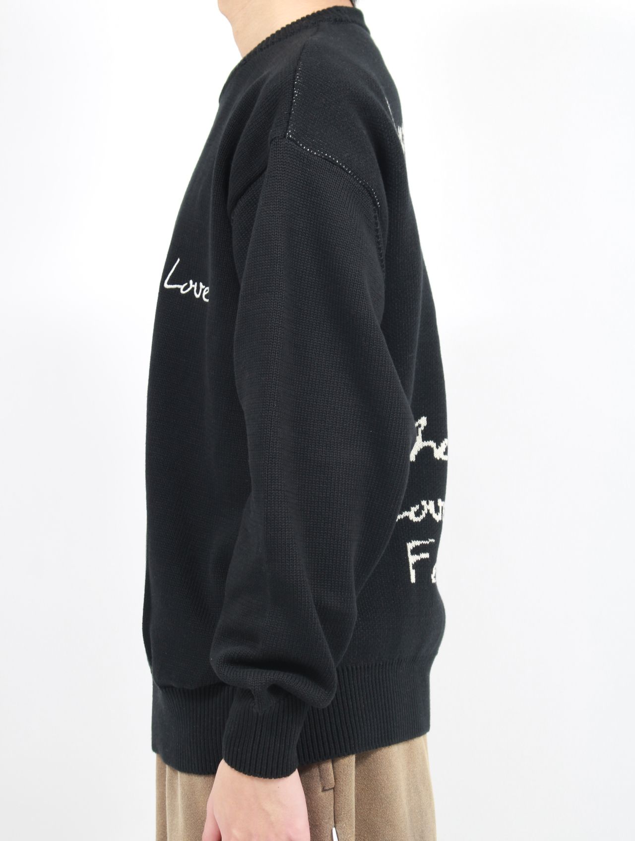【25SS】ラブ イズ リアル コットン ニット セーター / LOVE IS REAL KNIT / ブラック