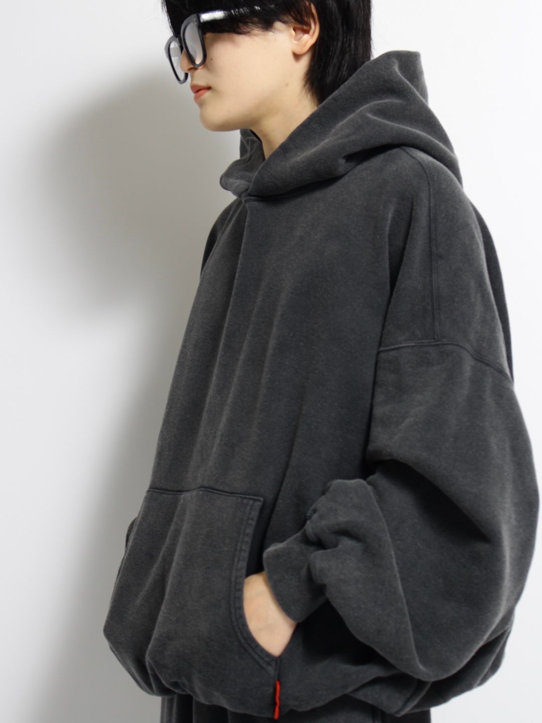 【25SS】2ウェイ プル フーディー パーカー / 2WAY PULL HOODIE / ブラック