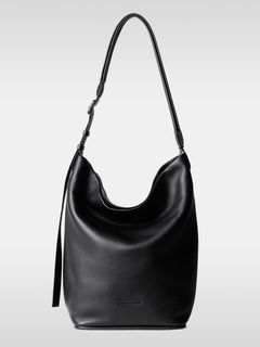 【8月入荷予定】エッセンシャル デイリー レザー ホーボー-ラージ / ESSENTIAL DAILY LEATHER HOBO-LARGE / ブラック