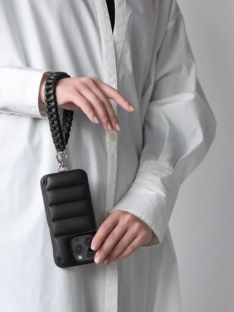 レザーチェーン ハンド ストラップ / HAND STRAP RECTANGLE / エトープ