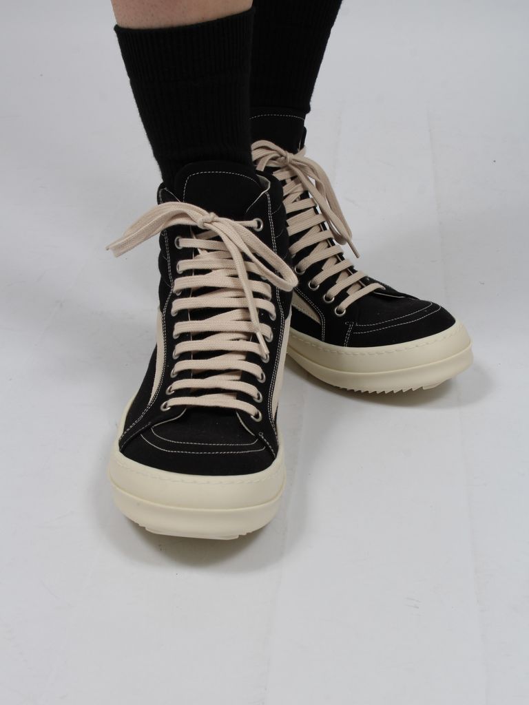 Rick Owens★ハイヴィンテージ BLK/WHT スエード スニーカー 