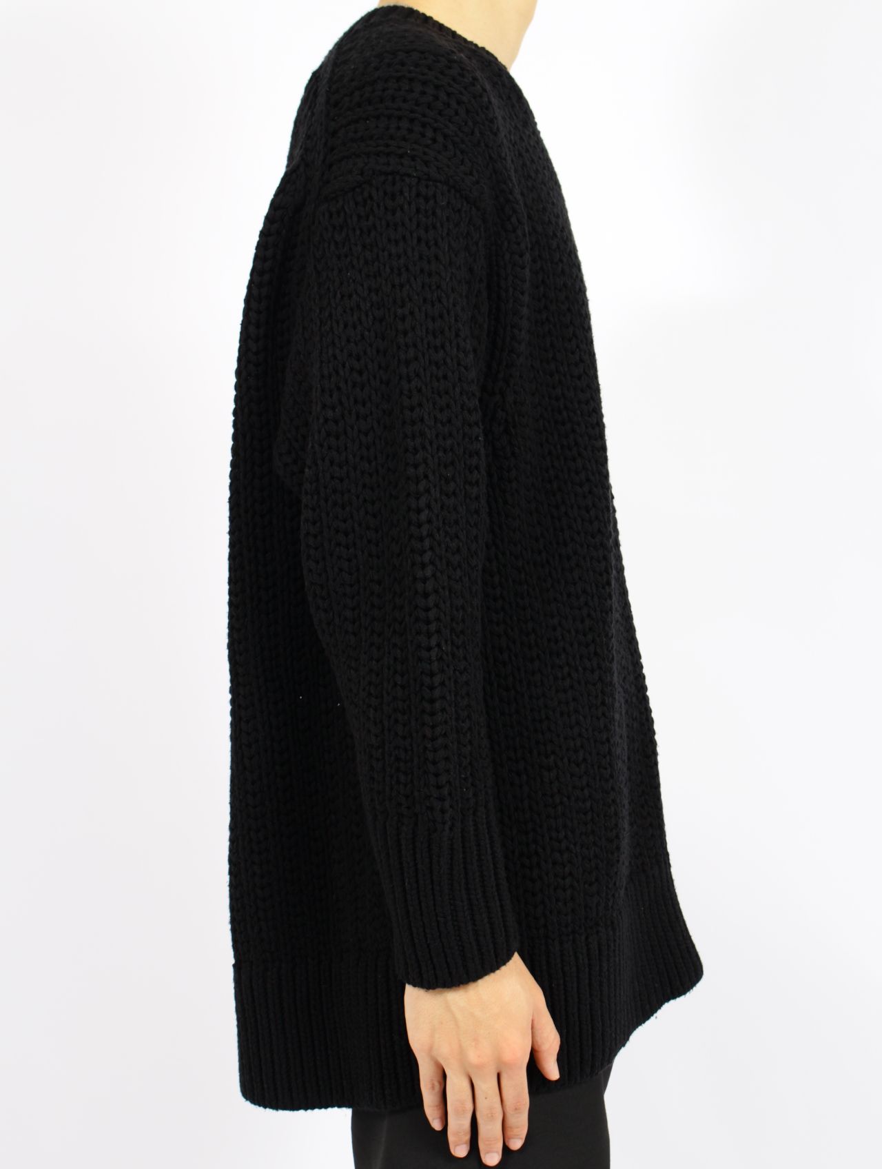 【25AW】シルク ウール ハイゲージ ニット / SILK WOOL KNIT / ブラック