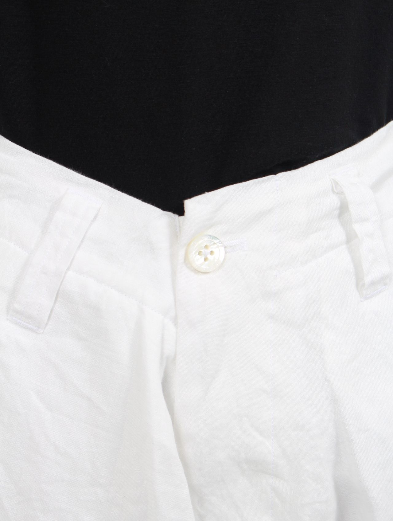 【25SS】ドレープド リネン パンツ / DRAPED LINEN PANTS / ホワイト