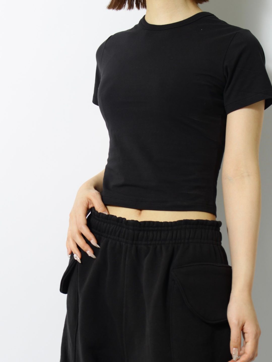 Tシャツ・カットソー ENTIRE STUDIOS COTTON GREY T-SHIRT ENTIRE STUDIOS クロップド Tシャツ | グレー | FARFETCH JP