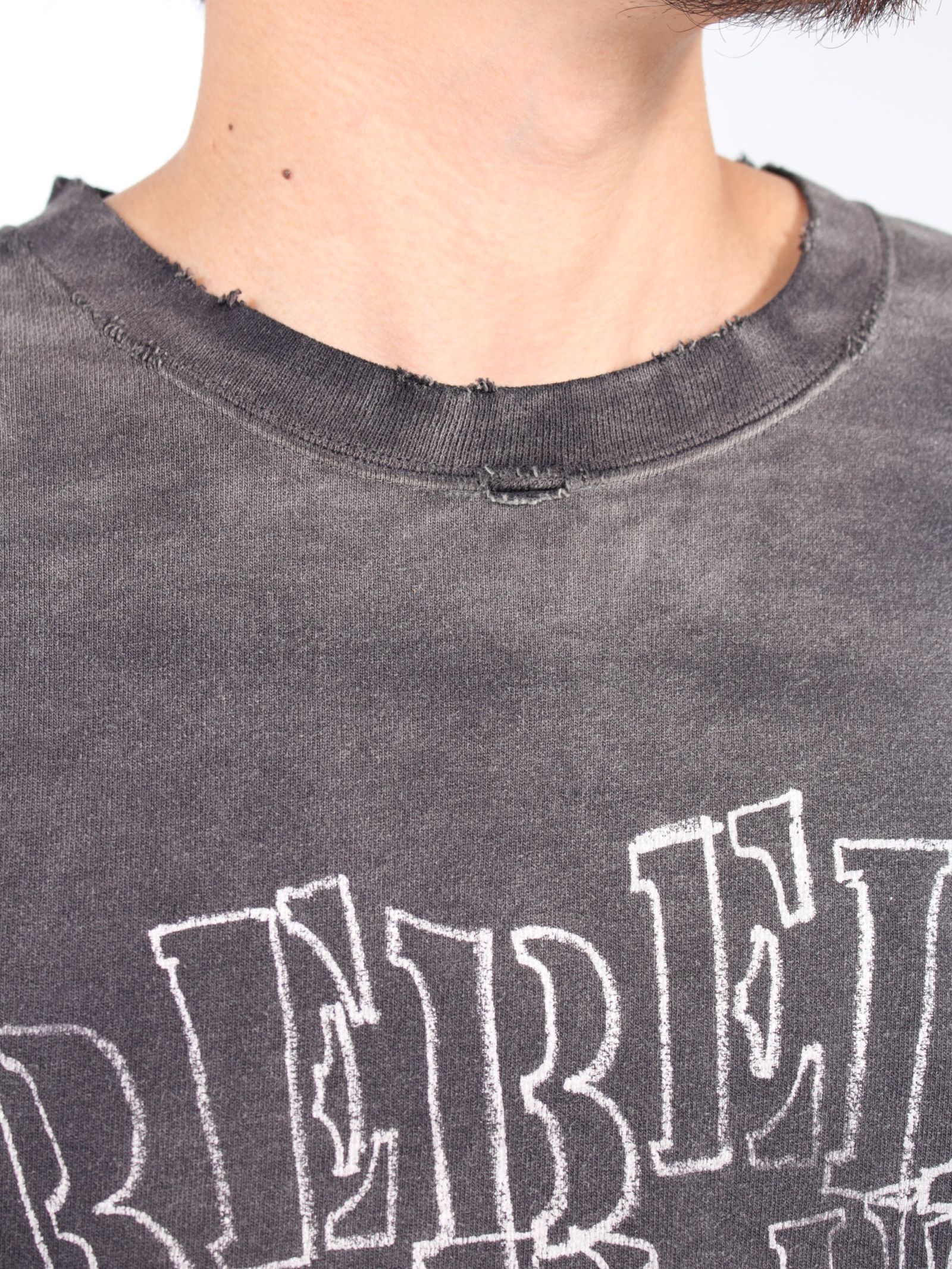 【24AW】クレヨン ブリーチド ロングスリーブ Tシャツ / "CRAYON" BREACHED L/S TEE / ブラック