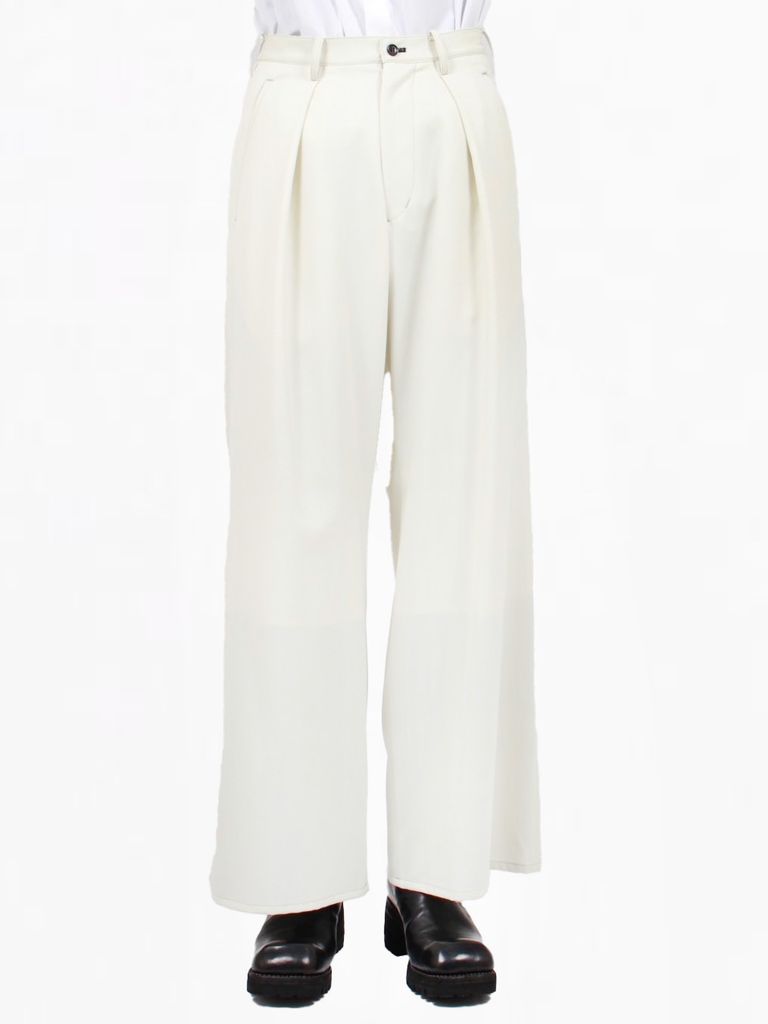 sulvam - 【24SS】ビッグ タック ワイド パンツ / BIG TUCK WIDE PANTS 