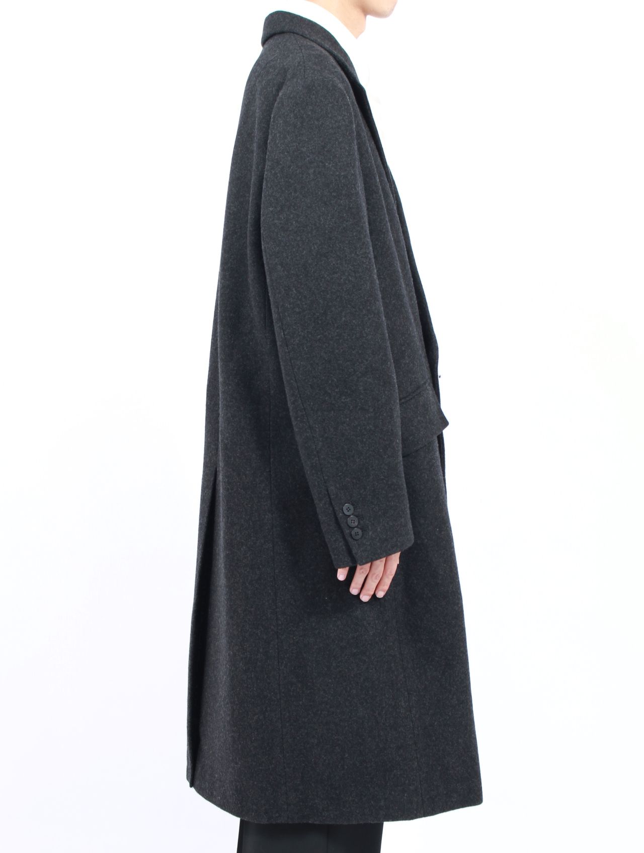 【25AW】フォグ ダブル ブレステッド コート / FOG DOUBLE BREASTED COAT / チャコール