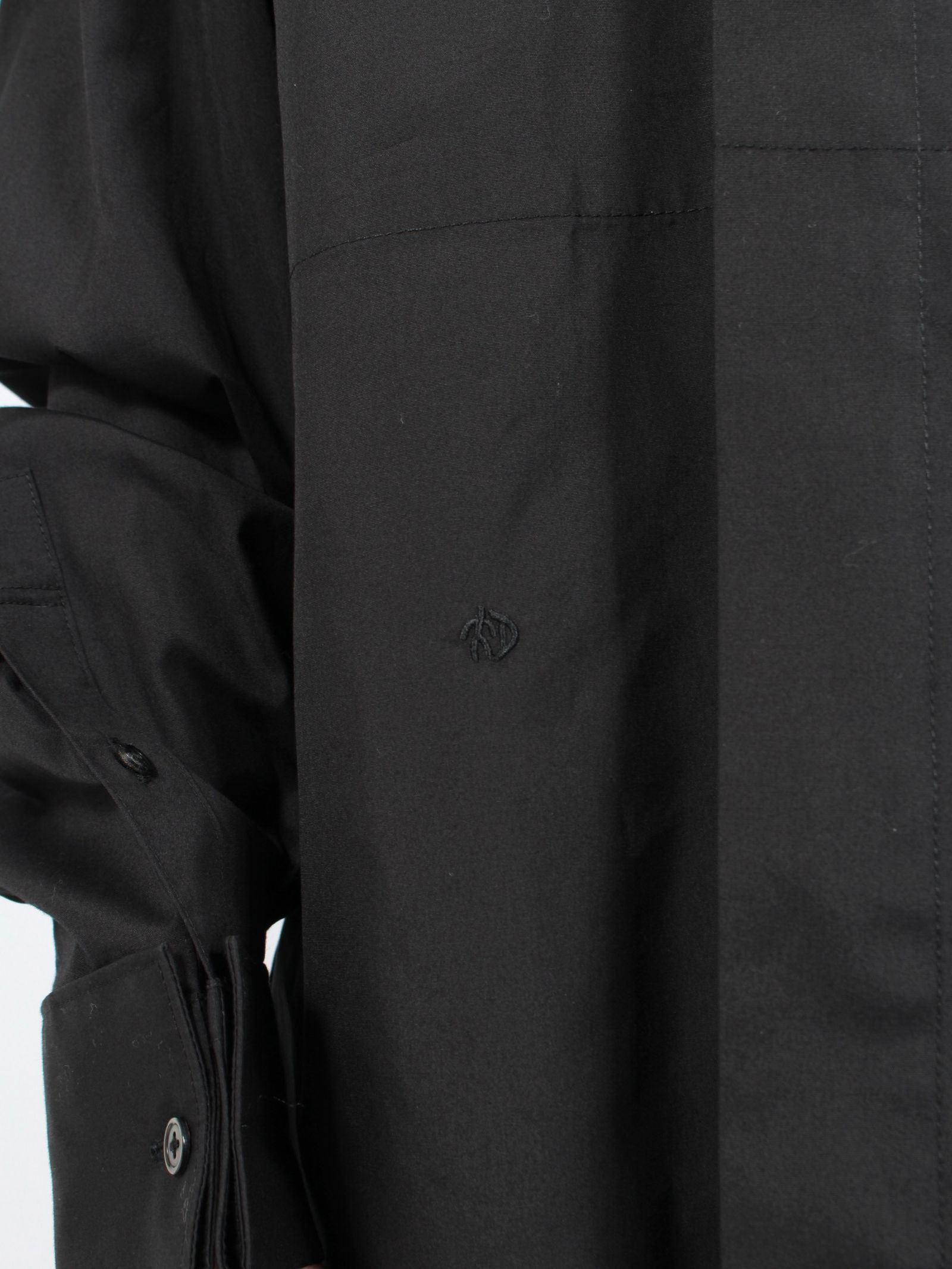 【24AW】キモノ カラー シャツ / KIMONO COLLAR SHIRT / ブラック