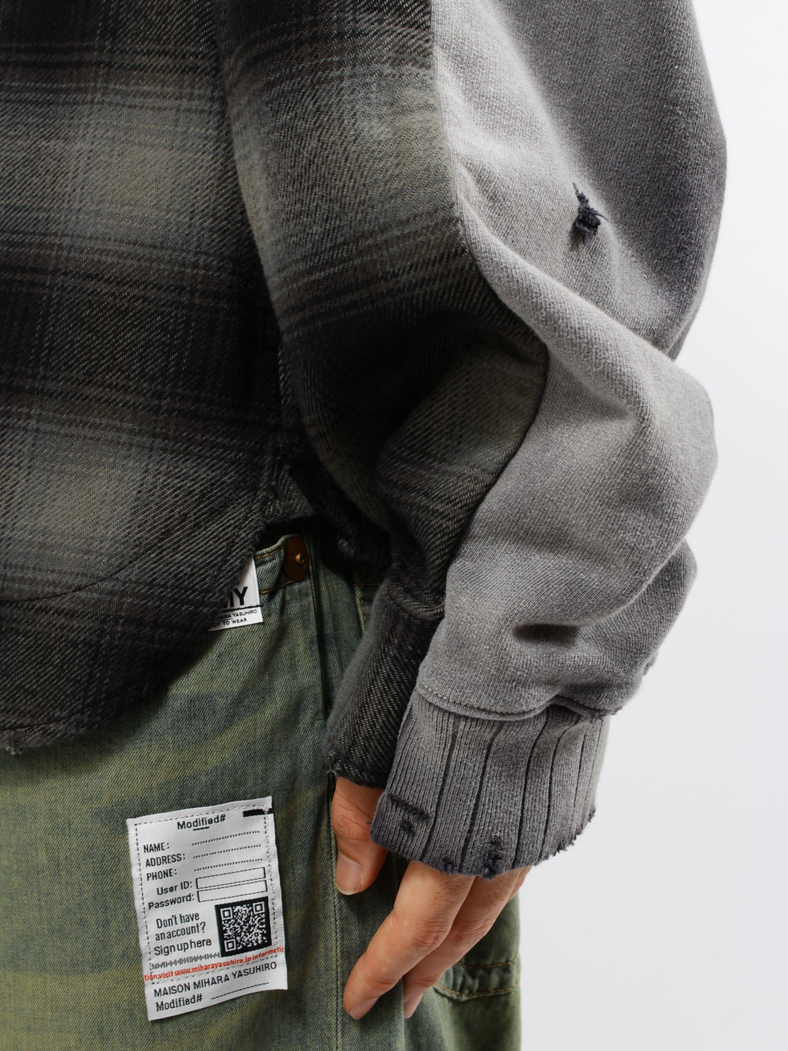 【26SS】コンバイン スウェット シャツ / COMBINED SH SWT / ブラック×グレー