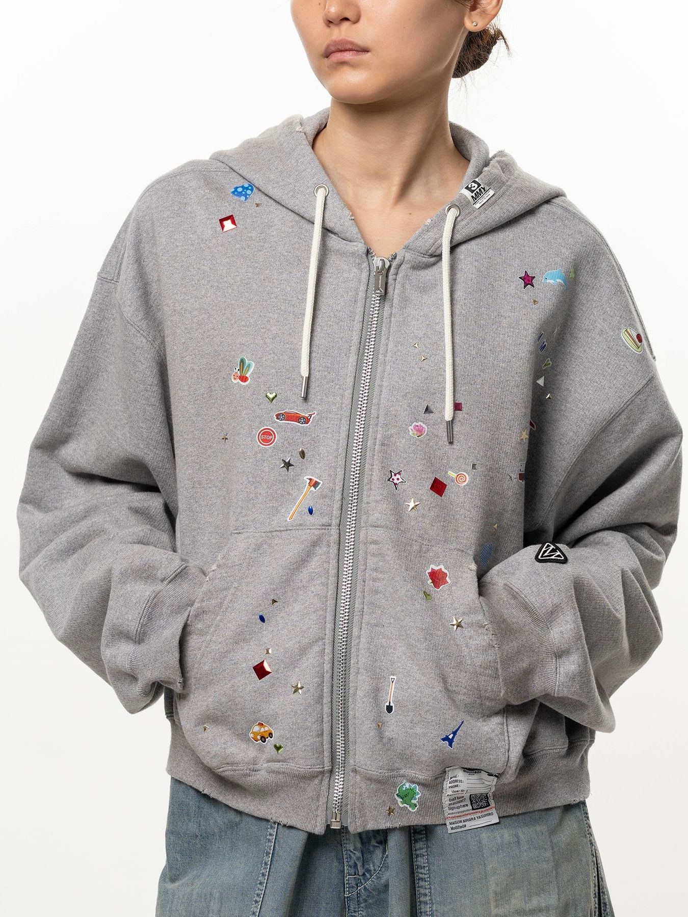 【26AW】キッズ ステッカー パーカー / KIDS STICKER PARKA / グレー