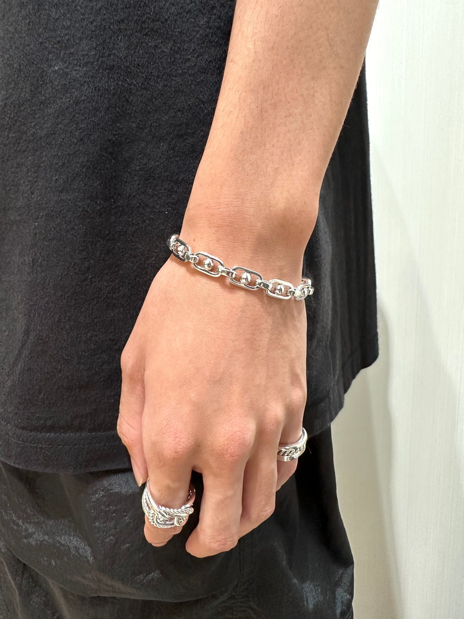 XOLO シルバー リンクブレスレット 約20cm XOLO - ボール リンク ブレスレット / BALL LINK BRACELET -8mm