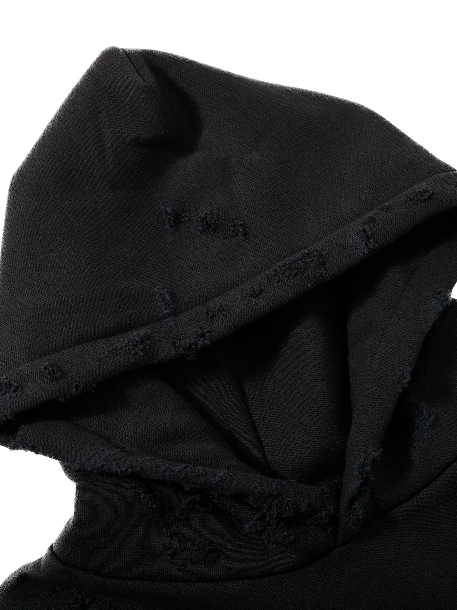ダメージ加工 パーカー / DESTROYED HOODIE / ブラック
