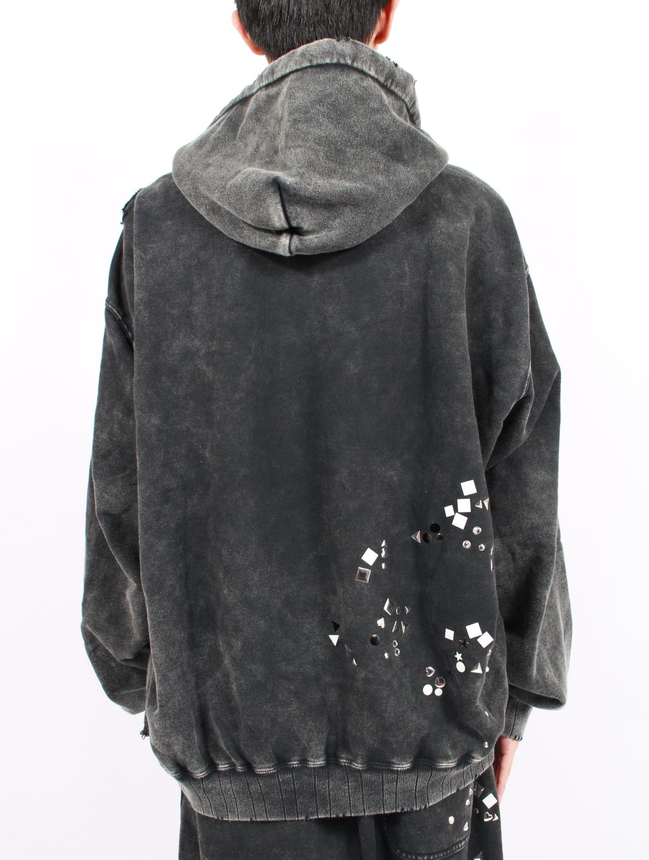 【25AW】エンブリッシュ ブリーチ フーディー / EMBELLISH BLEACH HD / ブラック