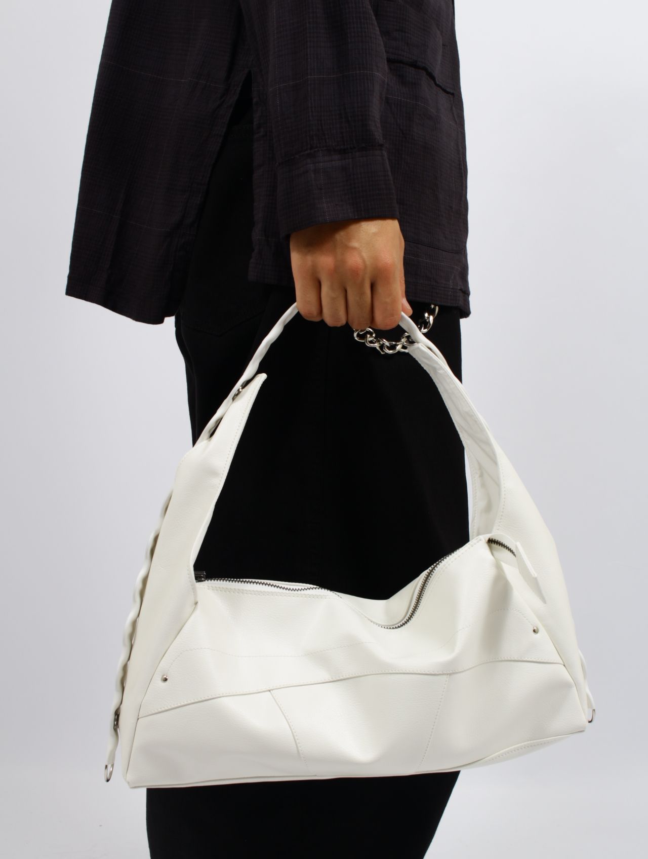 【25AW】3way ワンショルダー ハンド コネクト バッグ 鞄 コネクト バッグ / CONNECT BAG / ホワイト