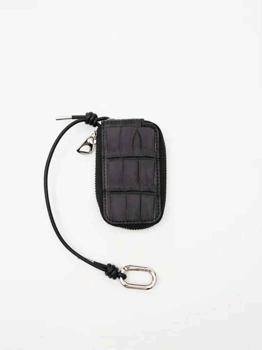 クリスティ スマート ケース スリム キーケース クロコダイルレザー / CRISTY SMART CASE CROCO / ブラック