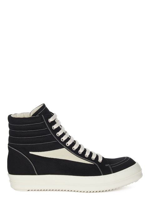 【24AW】ハイカット ヴィンテージ スニーカー / VINTAGE HIGH SNEAKS / ブラック × ホワイト