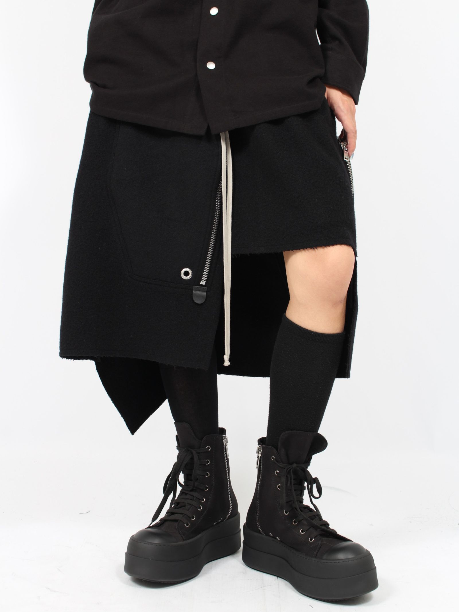 RICK OWENS - 【24AW】ドラッカ スカート / DRACCA SKIRT / ブラック | STORY