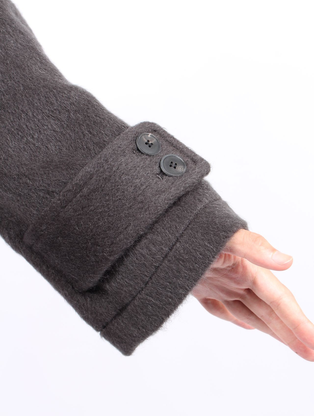 【25AW】 ダブル ブレステッド コート / DOUBLE BREASTED COAT / CHARCOAL(チャコール)