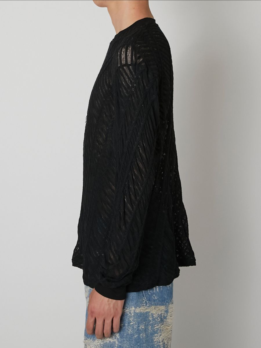【27SS】ロングスリーブ Tシャツ ジャージトップ シャツ / LONG SLEEVE T-SHIRT / ブラック