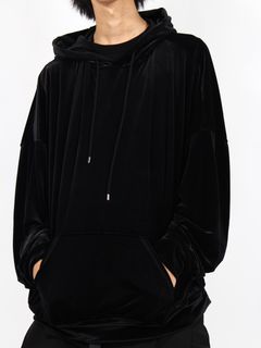 【24AW】ベルベット フーディー / VELVET HOODIE / ブラック