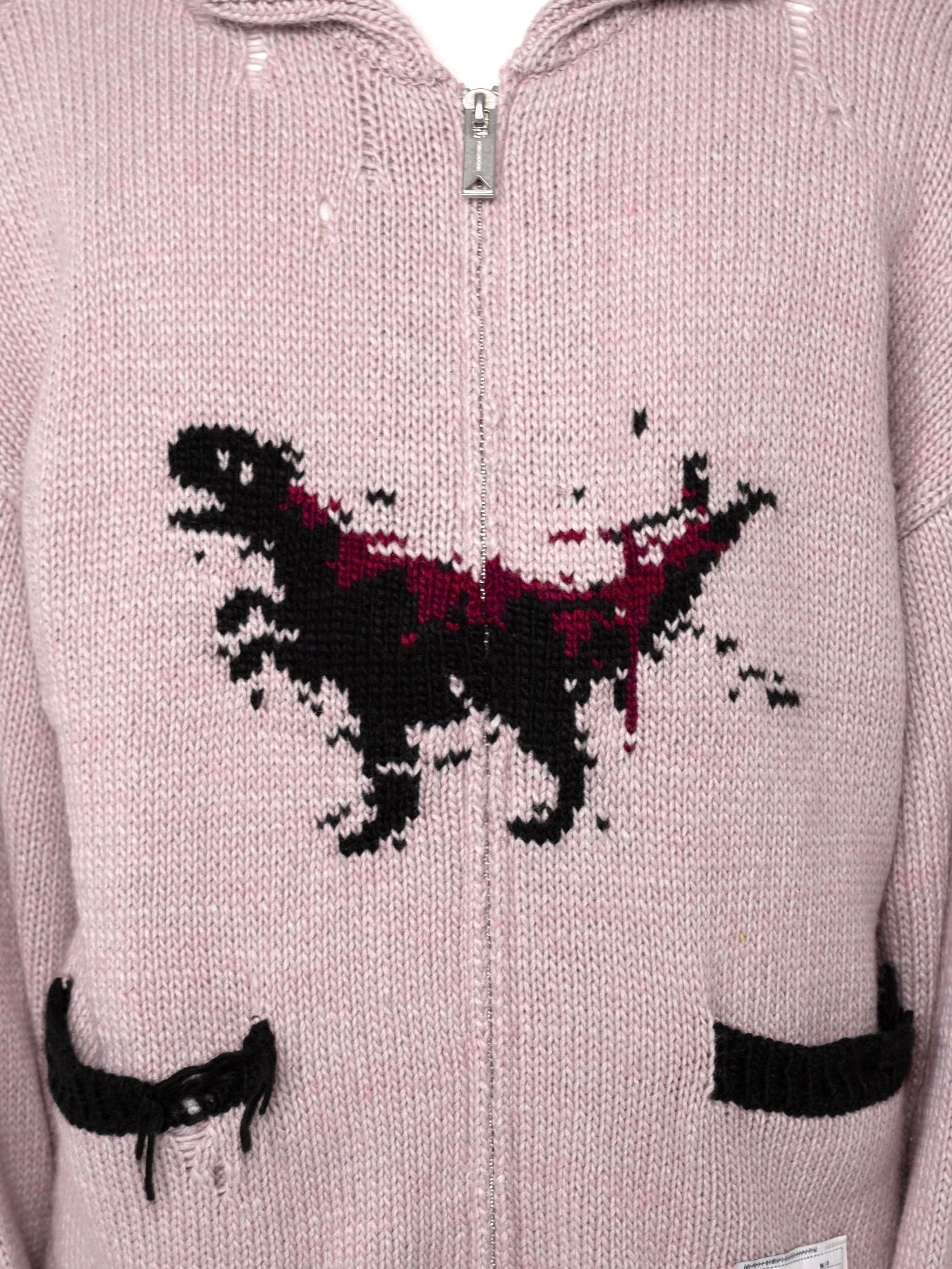 【24AW】ダイナソー ニット カーディガン / DINOSOUR KNIT CD / ピンク