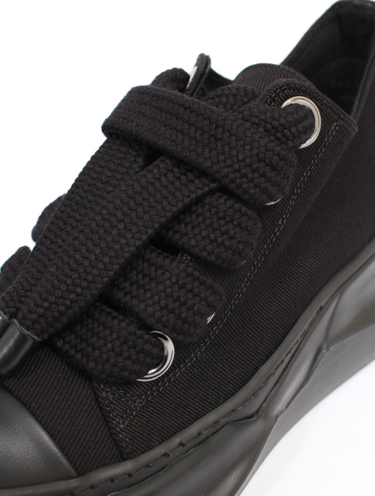 【25AW】 ジャンボレース アブストラクト ローカット スニーカー / JUMBOLACE ABSTRACT LOW SNEAKS / ブラック × ブラック
