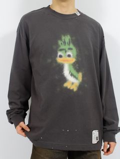【25SS】「レオン」 グラフィック ロングスリーブ 長袖 Tシャツ / LEON Print Distressed LS T-shirt / ブラック