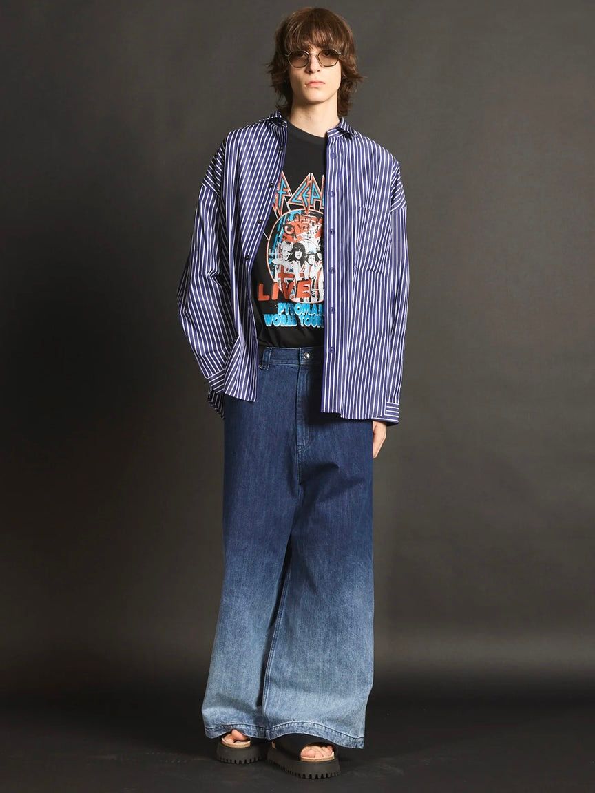 デフ レパード オーバーサイズ Tシャツ / DEF LEPPARD PRIME-OVER CREW NECK T-SHIRT #1 / ブラック