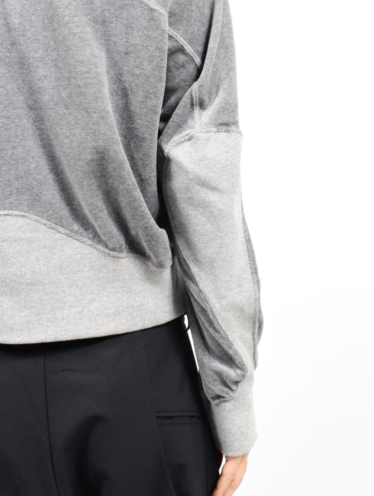 【25AW】 ベロア ジップアップ フーディー パーカー / VELOUR ZIP UP HOODIE / HEATHER GREY(ヘザーグレー)
