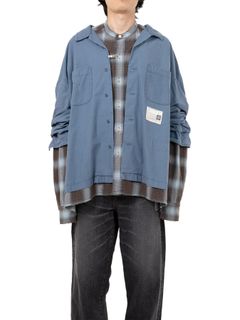 【25AW】レイヤード ロングスリーブ シャツ / LAYERED L/S SHIRTS / ブルー