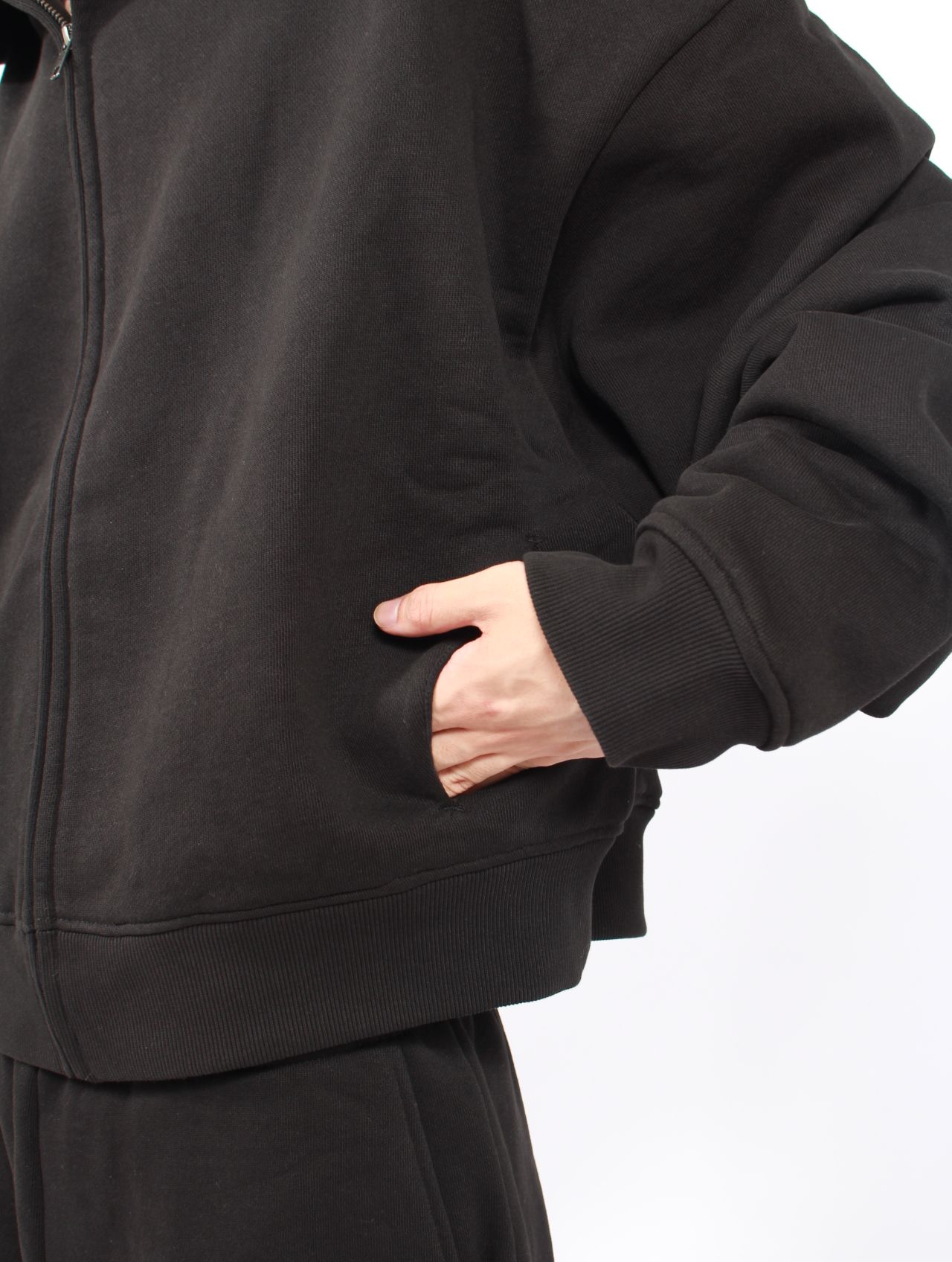 サーマル フード ジップアップ パーカー / THERMAL HOOD / BLACK(ブラック)